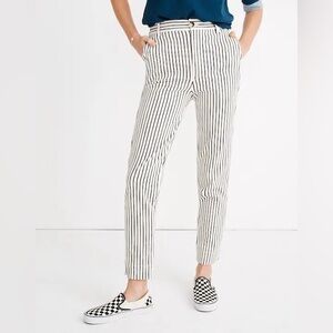 Madewell Navy Striped tapered pants size 23